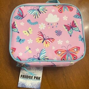 New Pink Butterfly Kids insulated Lunch Bag NWT
